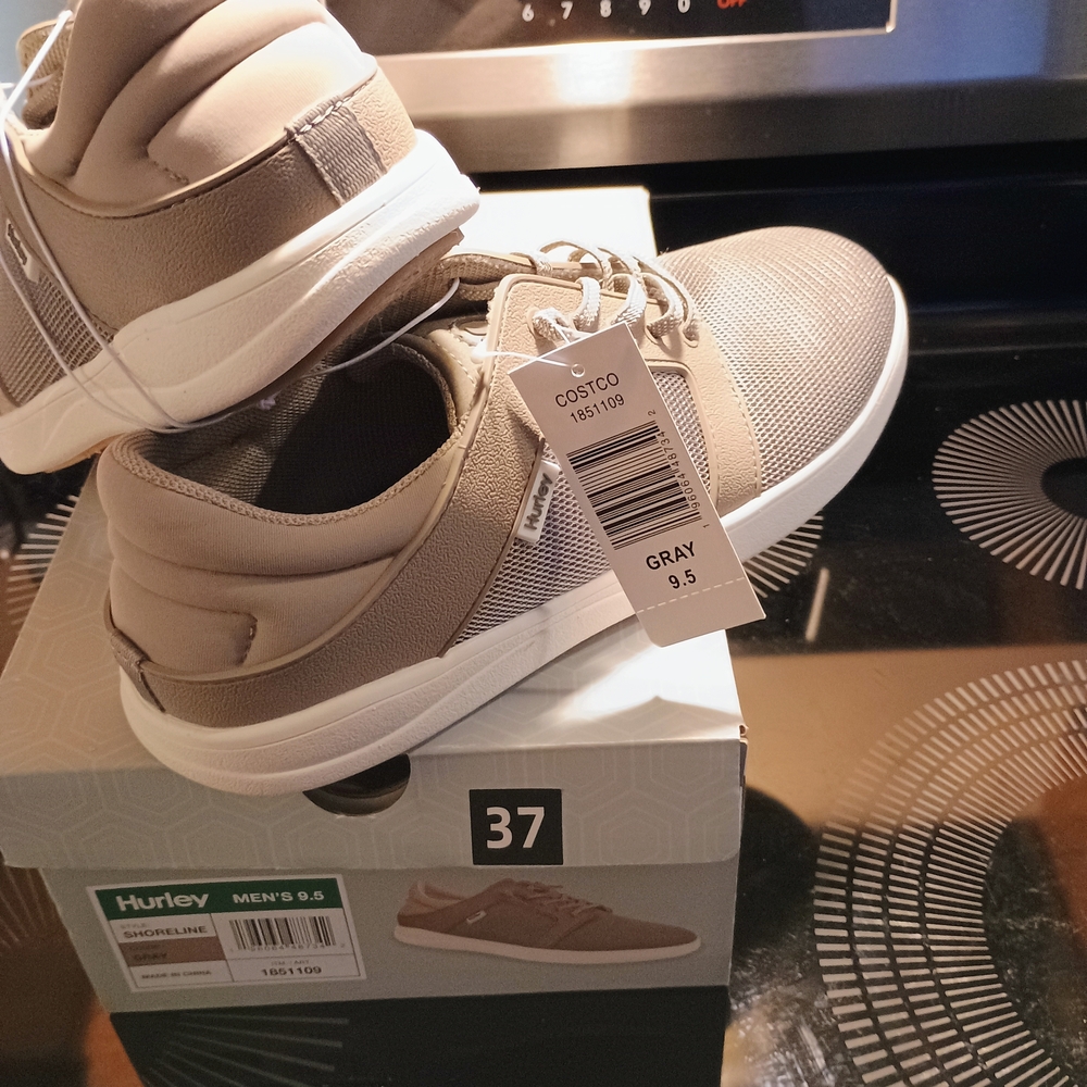 Hurley Men's Taupe and Cream Sneakers - Picture 4 of 7